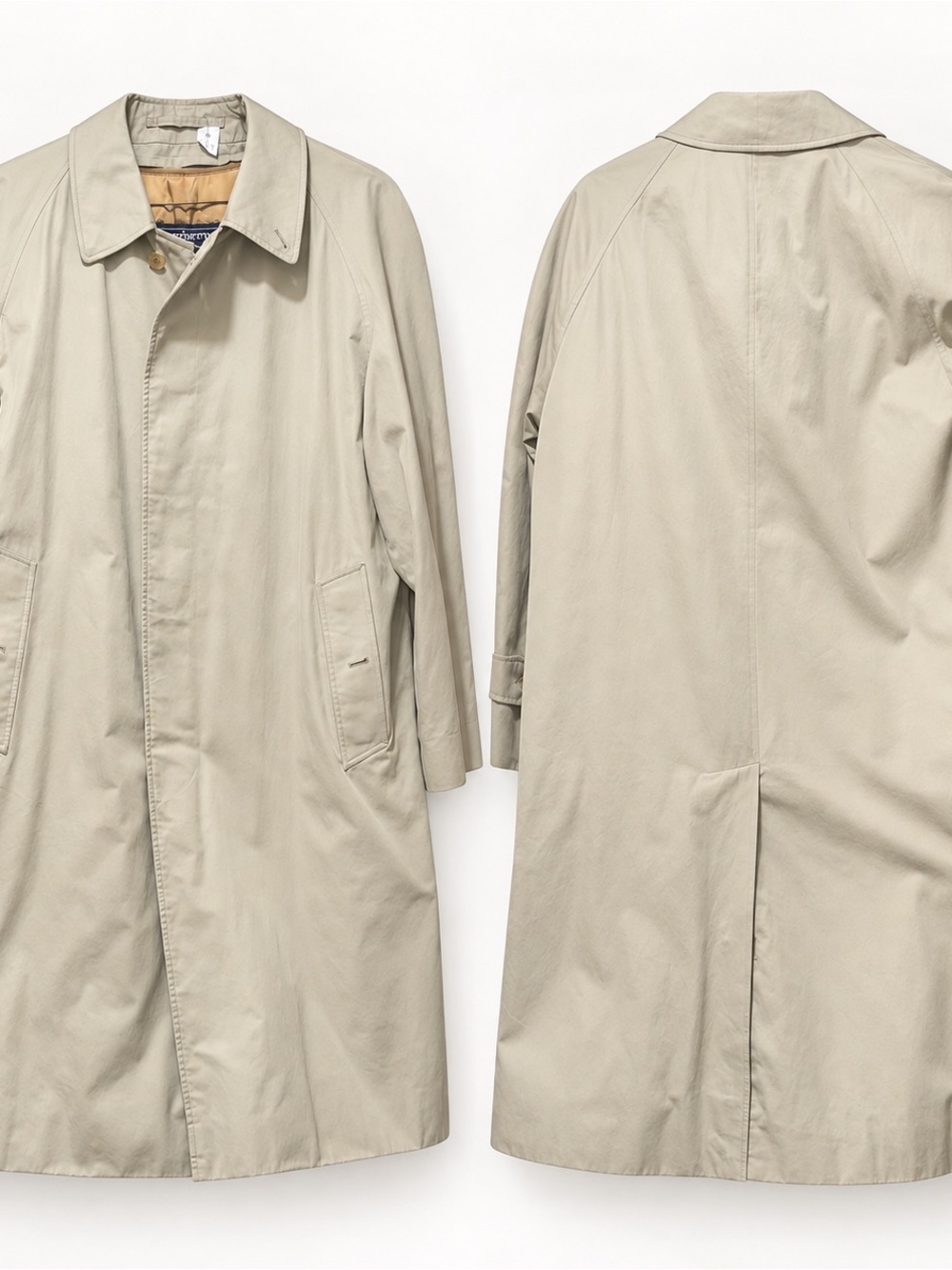 Vintage Burberry Beige Cotton Trench Authentic 91-98-170